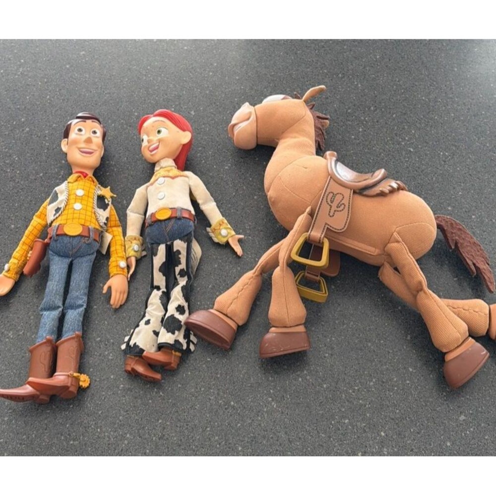Toy Story Collection Thinkway Toys Lot Woody Jessie Bullseye Vintage 2010 Used